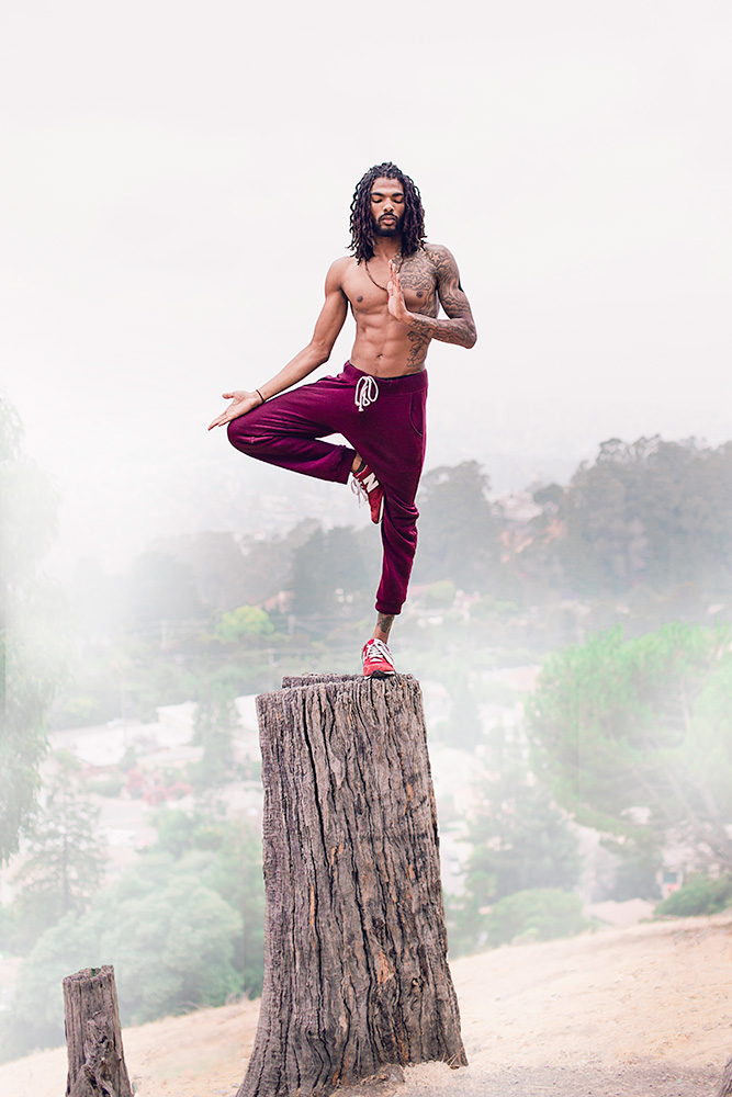 Yoga Pose Black Man Doing Yoga
